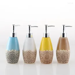 Liquid Soap Dispenser 1 Pc 320ml Ceramics European Style Shampoo Bottles Wristband Hand Bathroom Accessories