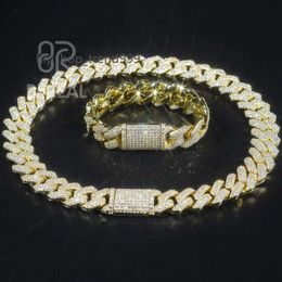 10K Miami Necklace Hip Hop Style Real 14K Solid Gold Moissanite Cuban Link Chain Fine Jewellery for Men