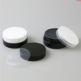 24 x 50g Travel Empty Black Pet Skin Care Cream Jar With Plastic Lids with Insert 5/3oz Cosmetic Containergood Oqvfv