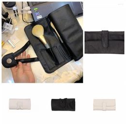 Cosmetic Bags Pu Leather Makeup Brush Bag Portable Eyebrow Pencil Box 12/18Hole Organiser Storage Travel