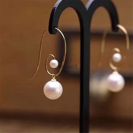 Stud DIY Pearl Accessories S925 Pure Silver Ear Empty Holder Fashion Earrings for Women Fit 5-13mm Beads YQ231026