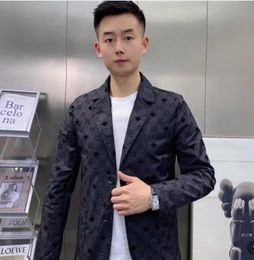 Spring Men's suit blazers Jackets Clothing printed letters desinger black luxurious slim fit ja cket Fashion hombre Casual Street coats Suit 4XL5XL