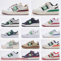 2023 Designer Forum 84 Mens Womens Casual Shoes Bad Bunny Forum Buckle Low The First Cafe Back to School Easter Egg White Royal Wheat Fashion Sneakers Trainers big size