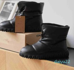 Fashionable New Style Womans Platform Snow Boots Australia Fur Warm Shoes Real Leather Chestnut Ankle Fluffy Booties For Women