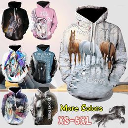 Men's Hoodies Horse 3D Printed Nylon Men Women Casual Lightweight Breathable Long Sleeve Shirts Tops Ladies Pullover Sweatshirts