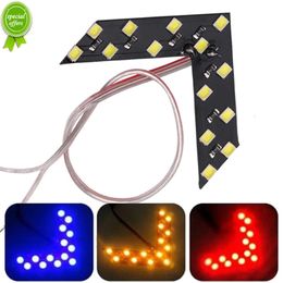 New 2x Car LED Indicator Bulb Rear view mirror Signal Light Auto/Motorcycle Arrow Panel Styling Lamp Red Blue Yellow 12V 12SMD