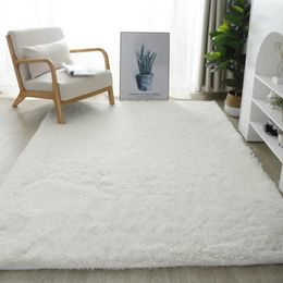 Carpet Plush White Living Room Decoration Fluffy Rug Thick Bedroom Carpets Antislip Floor Soft Lounge Rugs Large 231026