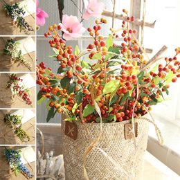 Decorative Flowers 1pcs Artificial Christmas Berry Red Foam Berries Multi Type Branches For DIY Wreath Supply Xmas Tree Decorations