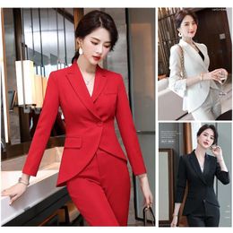 Women's Suits Suit Blazer And Pants 2 Pieces Elegant Luxury Office Outfit Sets High-end Fashion Foreign Air Work Clothes