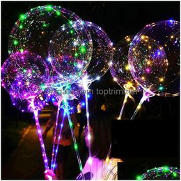 Balloon Led Bobo With 31.5Inch Stick String Light Christmas Halloween Birthday Party Decor Drop Delivery Toys Gifts Novelty Gag Dhg5U