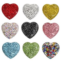 Diamond Heart Fridge Magnets Stainless Steel Magnetic Stickers Home Refrigerator Decoration Stickers