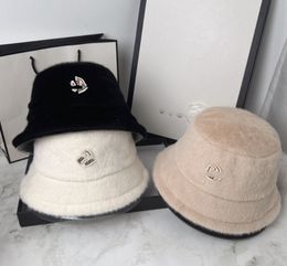 High-end Fisherman Hat Winter Thickened Fleece Cute Bucket Hat All-Match Face Slimming Beanie Hats Warm