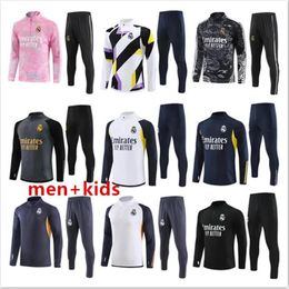 2023 2024 VINI JR kids Soccer Tracksuits Sets 23 24 Real madrids TRACKSUIT men and kids bellingham football kit chandal futbol survetement TRAINING suit jacket