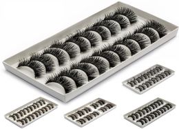 10 Pairslot Natural False Eyelashes Fake Lashes Long Makeup Faux 3D Mink Lashes Eyelash Extension Eyelashes Beauty1427725