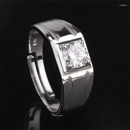 Cluster Rings Vintage Men Ring Fine Jewellery S925 Charms Cubic Zirconia Wedding Engagement Ringen Hombre Anello