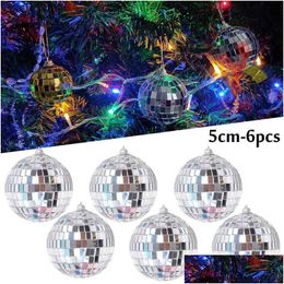 Christmas Decorations 4/5Cm Reflective Glass Rotating Mirror Ball For Disco Dj Reflection Light Birthday Party Drop Delivery Home Gard Dhoiy