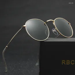 Sunglasses Round SMALL MEN Women Glass Lens Brand Designer Retro Sun Glasses METAL Frame Eyewear Mirror UV400
