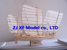 Aircraft Modle Scale 1 148 Lasercut wooden sail ship model Ancient Chinese Sailboat Green Eyebrows of Zheng he's armada ship 231026