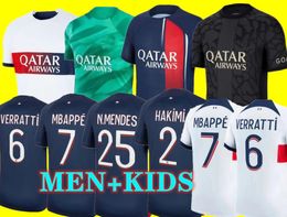 2023 2024 Maillots de football P aris Soccer Jerseys MBAPPE G.RAMOS Lee Kang In HAKIMI 23 24 P aris FOOTBALL SHIRT MARQUINHOS VERRATTI maillot foot Men kids kit 16-4XL