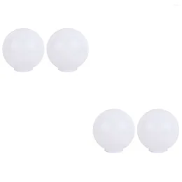 Wall Lamp 4 Pcs Fence Lampshade Ceiling Protector Decor Light Pendant Cover Glass Shades Round Rod Adornment Acrylic Accessory Floor