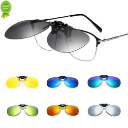 Polarised Clip Sunglasses Myopia Glasses Clip Driver Goggles Fishing Night Vision Myopia Clip-on Sun Shading Eyeglasses