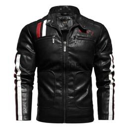 Men's Jackets Men Leather Jacket Springtime Thin Zipper High Quality PU Motorcycle Jacket Coat Turn Down Collar Embroidery Male Coat J231026