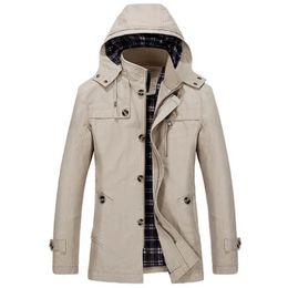 Men Blends Trench Coat Designer Spring Autumn Casual Cotton Slim Fit Windbreaker Jacket Male Long Jackets Men casaco masculino 231026