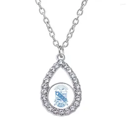 Pendant Necklaces Fashion Greek Society Fraternity PHI BETA SIGMA Logo Sticker Charm Necklace Rhinestone Inlaid Metal Jewelry