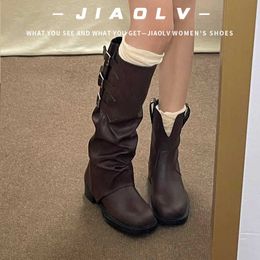 Boots, women's boots, detachable sleeves, fashion boots, medium boots, short boots, versatile trend, small, thick soles, high boots 231026