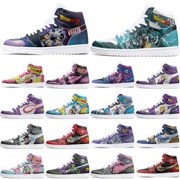 New Customized Shoes 1s DIY shoes Basketball Shoes damping males females Cartoon Anime Customization Trend Outdoor Shoe