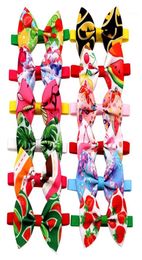 40pcs Dog Accessories Summer Fruit Style Pet Dog Bow Tie Adjustable Cat Puppy Collar Bowties Personalized Printed Pet Supplies14479002