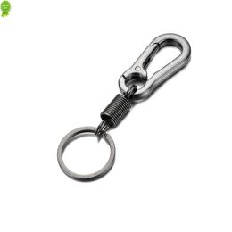 New Spring Keychain Climbing Hook Car Keychain Simple Strong Carabiner Shape Keychain Accessories Metal Vintage Keychain