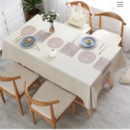 Table Cloth Waterproof Anti Scald Oil And Self-cleaning PVC Coffee Mat Rectangular Light Luxury Tablecloth