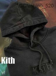 Kith Hoodie Embroidery Hoodie Men Women Box Hooded Sweatshirt Quality Inside Tag Favourite the New Listing Best Essentialhoodie 6FX5