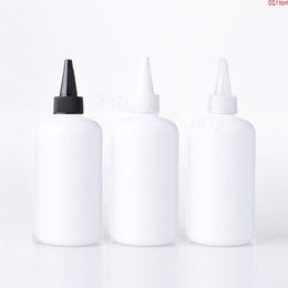 250ml 20pcs white color round empty plastic bottles container with pointed mouth top E liquid bottle screw capgood qty Tpvxj
