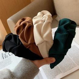 Headbands Fashion Hair Hoop Hair Bands for Women Girls Flower Solid Colour Headbands Designer Wide Hairband Hair Accessories Headwear 231025