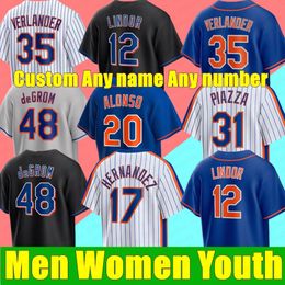 S-4XL 2023 Justin Verlander Pete Alonso Baseball Jersey Francisco Lindor Edwin Diaz Kodai Senga Starling Marte Jacob deGrom Strawberry Keith Hernandez Correa