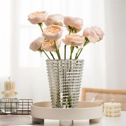 Vases Luxury Home Decor Glass Office Wedding Table Bathroom Desk Decorations Fall Floreros Living Room Decoration YN50VS