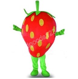 2024 Adult size Friuts Strawberry Mascot Costumes Halloween Fancy Party Dress Cartoon Character Carnival Xmas Advertising Birthday Party Costume Outfit