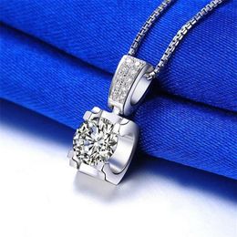 Top Sell Luxury Jewellery Solitaire Real 925 Sterling Silver Party Round Cut White Topaz Bull head pendant CZ Diamond Party Women We223C