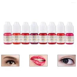 Tattoo Inks 8ml Semi Permanent Pigment Eyeliner Lip Eyebrow Ink Paint