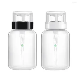 Nail Gel 2 Pcs Polish Liquid Storage Bottle Pump Bottles Pumping Remover Dispenser Travel