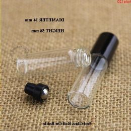 200pcs/lot Hot 5ml Perfume Bottles Steel Roll On Cream Lotion Vials Essential Oils Cosmetic Containers Refillable Mini Packaginghood qt Bfrq