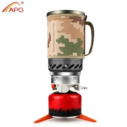 Stoves 1.4L Backpacking Stove Camping Propane Cooking Gear | Portable Camp System with Tripod Pot Support 231025