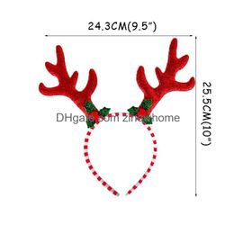 Christmas Decorations Headband Reindeer Xmas Tree Headwear Hair Band Children Costume Party Year Navidad 2021 Gift1 Drop Delivery Home Dhe1G