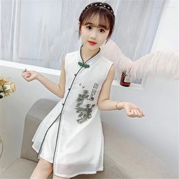 Ethnic Clothing Improved Cheongsam Chinese Style 2023 Summer National Girl Tang Suit Elegant Cute Dress Hanfu Vestido Chino