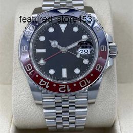 Luxury Watch Clean Rolaxes Ceramic Mechanical Border Watch Coke 40MM Sapphire 316L Steel Hand Strap Glow Waterproof