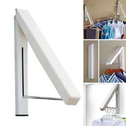 Hangers Bathroom Wall Mounted Home Clothes Hanger Folding Retractable Drying Rack Adjustable Laundry Multifunction Indoor Punch Free