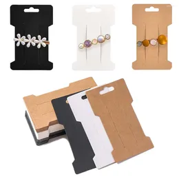 Jewellery Pouches 50pcs Hair Clip Bow Barrette Display Card Cardboard For Holder Small Businesses Packaging Organiser Material Supplies