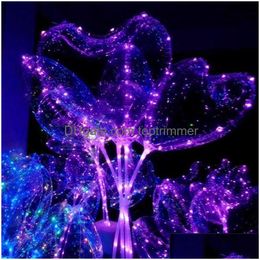 Balloon 2021 Valentines Day Led Love Heart Shape Luminous Flash Christmas Party Decoration Children Adts Mticolor Gifts Drop Delivery Dhrme